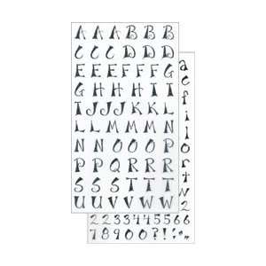 com Small Triangle Black Glitter Alphabet Letters Scrapbook Stickers 