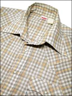 Exc Mens Vintage LEVIS Western SS Pearl Snap Shirt Sz L  