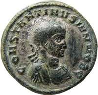 Constantine II AE Follis Ancient Roman Coin Victory  