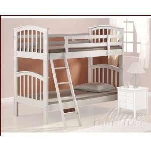  Acme Furniture Twin over Twin Bunk Bed in White AC02321 