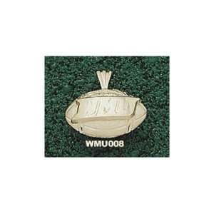 Western Michigan University WMU Football Pendant (Gold Plated)  