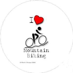  I Love Mountain Biking 2.25 inch (58mm) Round Fridge 