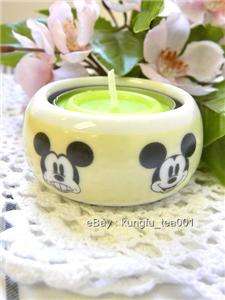 Disney Mickey Forest Scented Candle w Poreclain Holder  