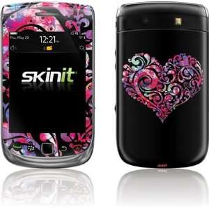  Black Swirly Heart skin for BlackBerry Torch 9800 