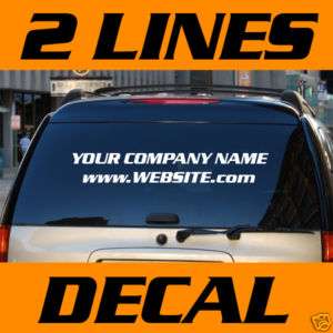 40 CUSTOM DECAL BUSINESS VINYL SIGN BACK WINDOW CAR AD  