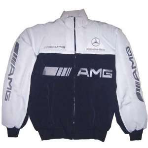  Mercedes Benz AMG F1 Jacket Blue and White Sports 