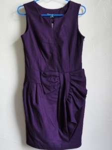 PIPPA MIMI FLANNEL WOOL SLEEVELESS DRESS, Grape, Size 4, MSRP $188 