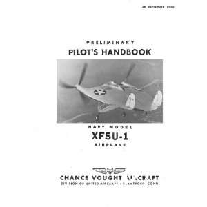  Vought XF5U 1 Aircraft Flight Pilots Handbook Manual 