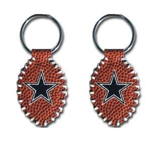  Dallas Cowboys   NFL Stitched Football Shape Key Ring (2 