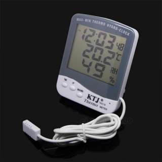 Digital LCD clock Indoor Outdoor Thermometer Hygrometer  