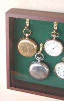 WOODEN SHADOW BOX for POCKET WATCH DISPLAY.  