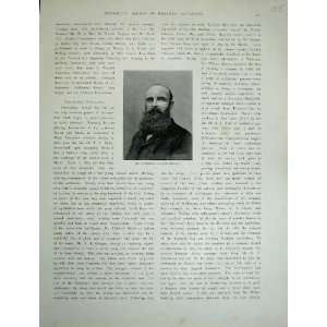   1886 Antique Portrait Sir Frederick Napier Broome Art