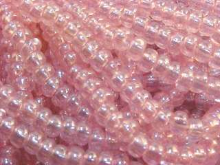 VTG 2 HANKS PINK GLASS SEED BEADS 8/0 BOGO YOU GET 2 JEWELRY 