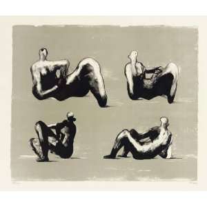   oil paintings   Henry Moore   24 x 20 inches   Four Reclining Figures