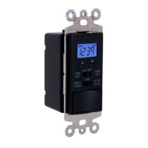   Digital In Wall Timer Switch with Backlight, Black