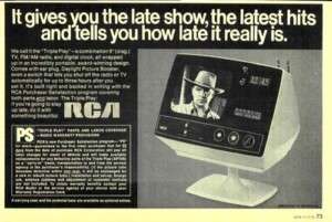 1970 RCA Triple Play TV Radio Clock Vintage Ad  