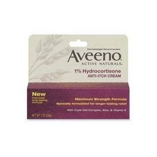 Aveeno 1% Hydrocortisone Anti Itch Cream, Maximum Strength, 1 Ounce 