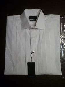 NWT FACONNABLE Mens White Tuxedo Shirt, 17L, $250  
