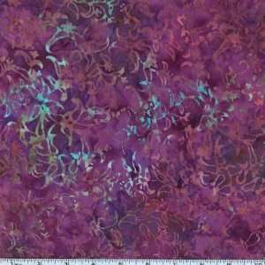   Batik Floral Vines Purple Fabric By The Yard Arts, Crafts & Sewing