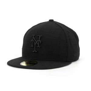  New York Mets Black on Black Fashion Hat Sports 