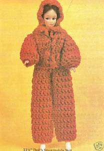 FUN Snowmobile Suit for Fashion Doll/Crochet Pattern  
