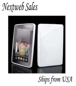 Soft S line Gel TPU Skin Case Cover for  Kindle Fire   White 