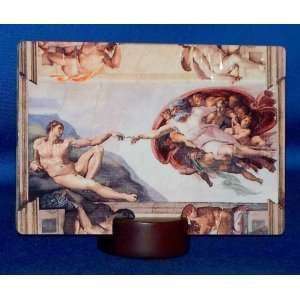 The Creation of Adam (Man) by Michelangelo 5 3/4 x 4 desktop plaque