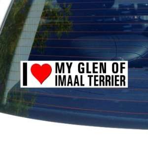  I Love Heart My GLEN OF IMAAL TERRIER   Dog Breed   Window 