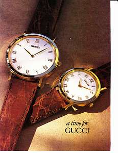 1991 GUCCI WATCHES Vintage Print Ad A TIME FOR GUCCI  