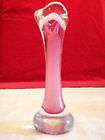 1957 flygsfors art glass coquille pink white cased vase returns