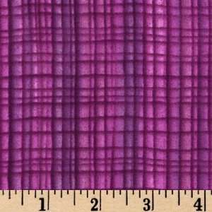  44 Wide Tropical Mist Plaid Red Violet Fabric By The 