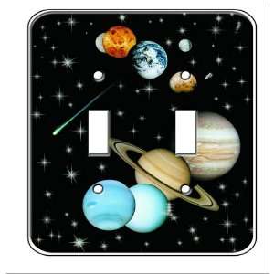  The Nine Planets Decorative Double Switchplate Cover