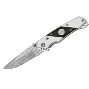 Puma Knives 380302 Damascus Storm Linerlock Knife with Matte Finished 