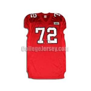 Red No. 72 Game Used Miami Ohio Wilson Football Jersey  