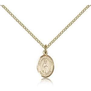  Gold Filled O/L Our Lady of Fatima Medal Pendant 1/2 x 1/4 