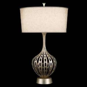   798410 Allegretto 1 Light Table Lamp in Platinized Silver Leaf 798410