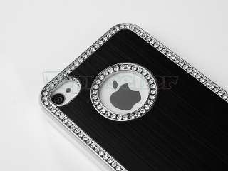 Luxury Bling Diamond Rhinestone Aluminium Case Cover For iPhone 4S 4G 