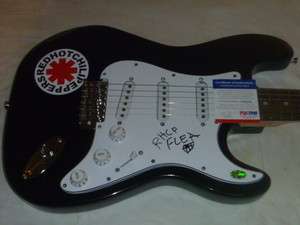FLEA SIGNED GUITAR RED HOT CHILI PEPPERS PSA PROOF  
