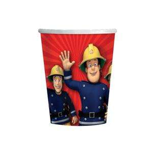 Fireman Sam Birthday Party Cups x 8  