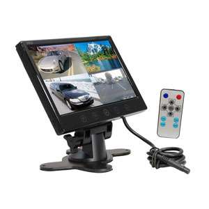 Pyle PLHRQD7B 7 Inch Quad TFT/LCD Video Monitor with Headrest Shroud 