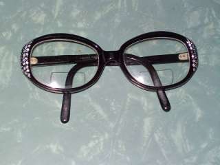 1960s vintage plastic eyeglass frames with rhinestones  