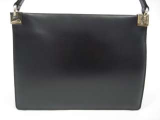SALVATORE FERRAGAMO Black Leather Mini Handbag Tote  
