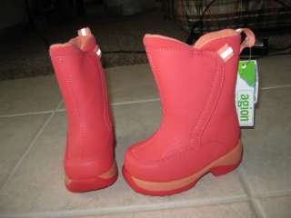 Toddler Lands End Snow Flurry Boots Cancun Coral Size 5  