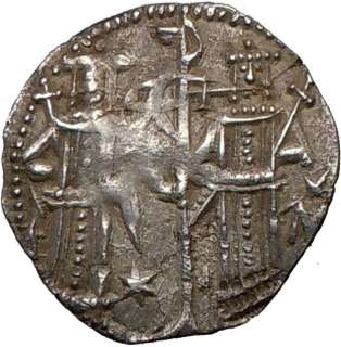   MICHAEL ASEN IV 1331AD Rare Silver Medieval Bulgarian Coin Christ