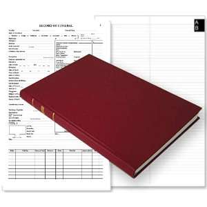  BookFactory® American Funeral Record Book / Funeral Log 