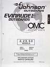 Johnson Evinrude Outboard Parts Catalog 2, 2.3, 3.3 HP Models