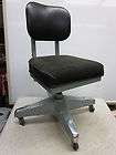 Retro Metal Adjustable Industrial Office Chair 34h x 19.5seat