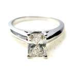 CD2U 1.07 Carats Radiant Diamond 14K White Gold Engagement Ring (GIA 