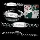 Trendy Best Quality Silver Link Non Engraved Poker Bracelet   New