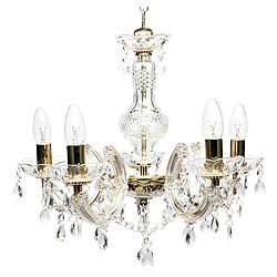 Buy Marie Therese Five Light Ceiling Fitting Brass from our Ceiling 